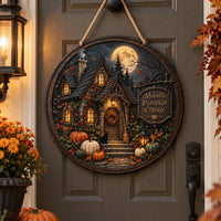 Moonlit Pumpkin Cottage - Stillness Beneath a Full Moon