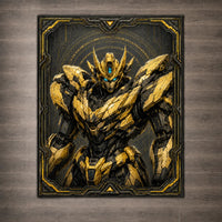 Gilded Sentinel - A Floor Study in Gold, Shadow and Presence