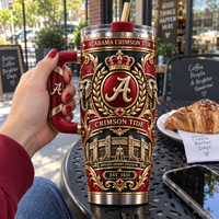 ALA in Crimson and Gold - A Heraldic Tumbler Crest