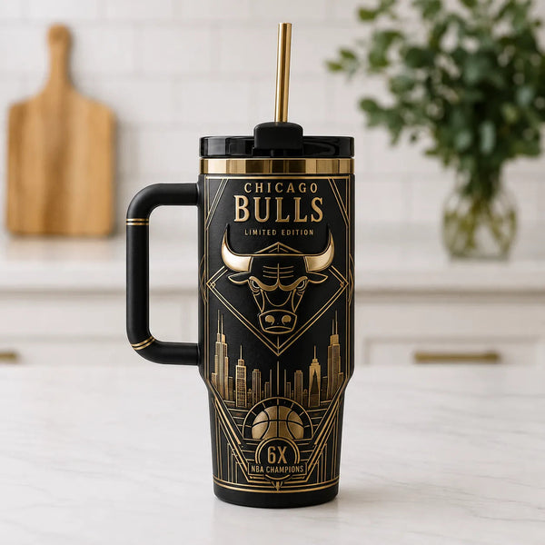 CHI - Gold Deco Bull Emblem, Skyline in Black - main