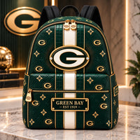 GB Monogram - Heritage Green and Gold Backpack