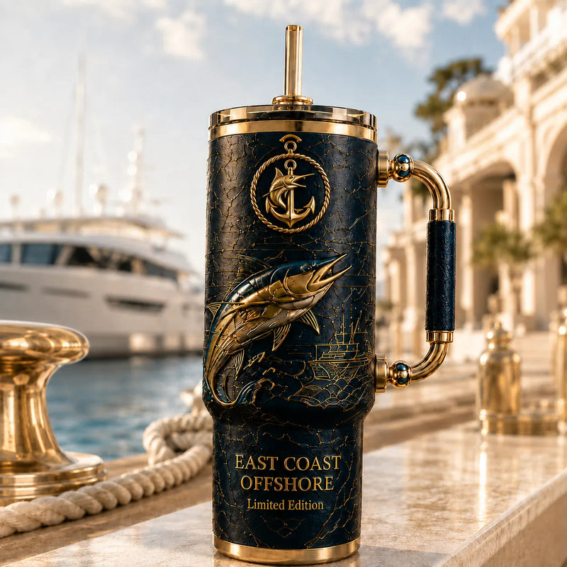 East Coast Offshore - Gold Relief Marlin on Deep Navy