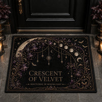 Crescent of Velvet - Moonlit Gothic Doormat with Quiet Presence