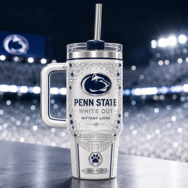 PSU White Out - Crystal-Lit Ivory Tumbler Composition