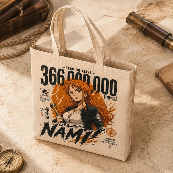 Dead or Alive - Nami, Bounty Poster Graphic in Rust and Ink - main