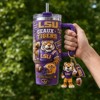 Geaux Tigers - LSU Purple and Gold Wraparound Tumbler