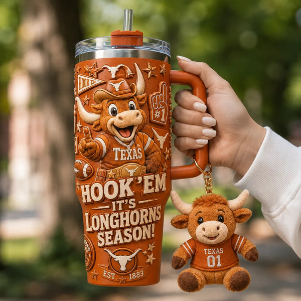 TEX Hook 'Em - Burnt Orange Game Day Tumbler - main