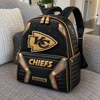 KC in Gold - Arrowhead Emblem Luxe Backpack