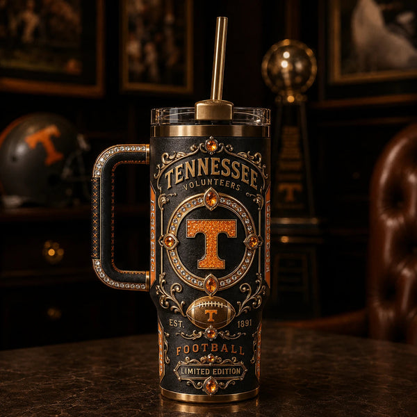 TENN in Gold and Amber - Ornate Volunteers Tumbler - main