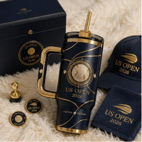 US Open 2026 - Gilded Tennis Medallion on Obsidian
