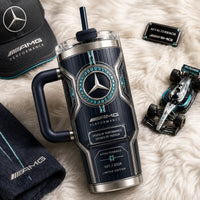 Affalterbach Nocturne - AMG Star Framed in Teal Jewels