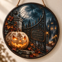 Crescent Pumpkin Estate - Moonlight, Gate and Quiet Glow