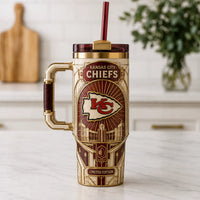 KC Arrowhead Emblem - Art Deco Tumbler Composition