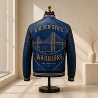 GSW Bay Area Blue - Bridge Emblem Varsity Jacket