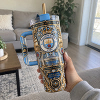 MCI Crest Royale - An Ornate Blue and Gold Tumbler