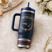 NE Heritage Crest - Navy Laurel Emblem Tumbler