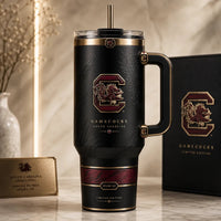 SC Crimson Crest - Black Field, Gold Line and Quiet Confidence