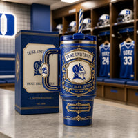 DUKE Heritage Crest - Royal Blue and Gold Drinkware Statement