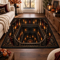 Candlelit Descent - Gothic Cathedral Floor Composition