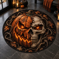 Half Pumpkin, Half Skull - A Floor Piece Built for Impact