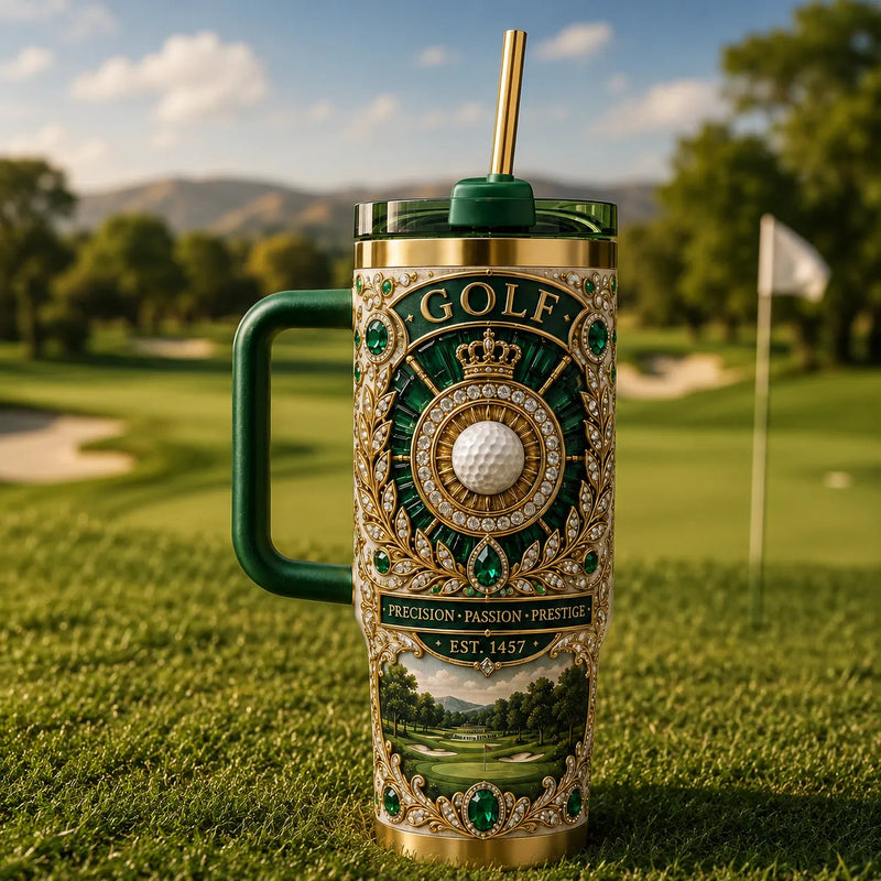 GOLF, Est. 1457 - Emerald and Gilt Heirloom Tumbler