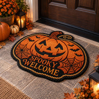 Spooky Welcome - The Grinning Pumpkin Threshold Mat