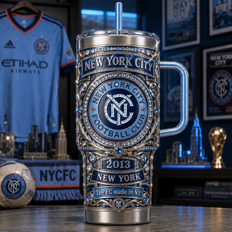 NYC Crest in Jeweled Relief - Heritage Tumbler