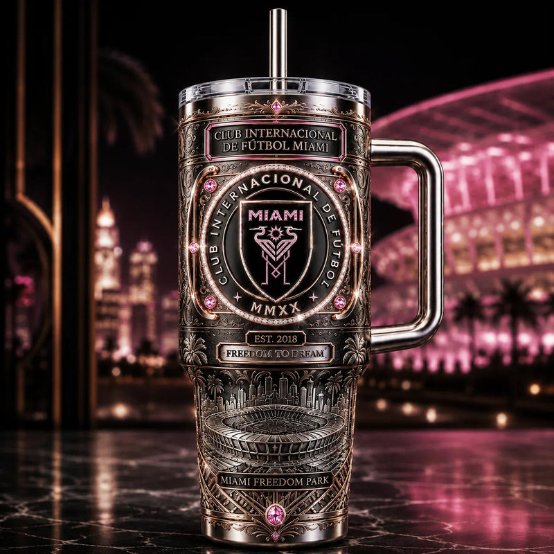 MIA Engraved in Rose Gold - Freedom To Dream Tumbler