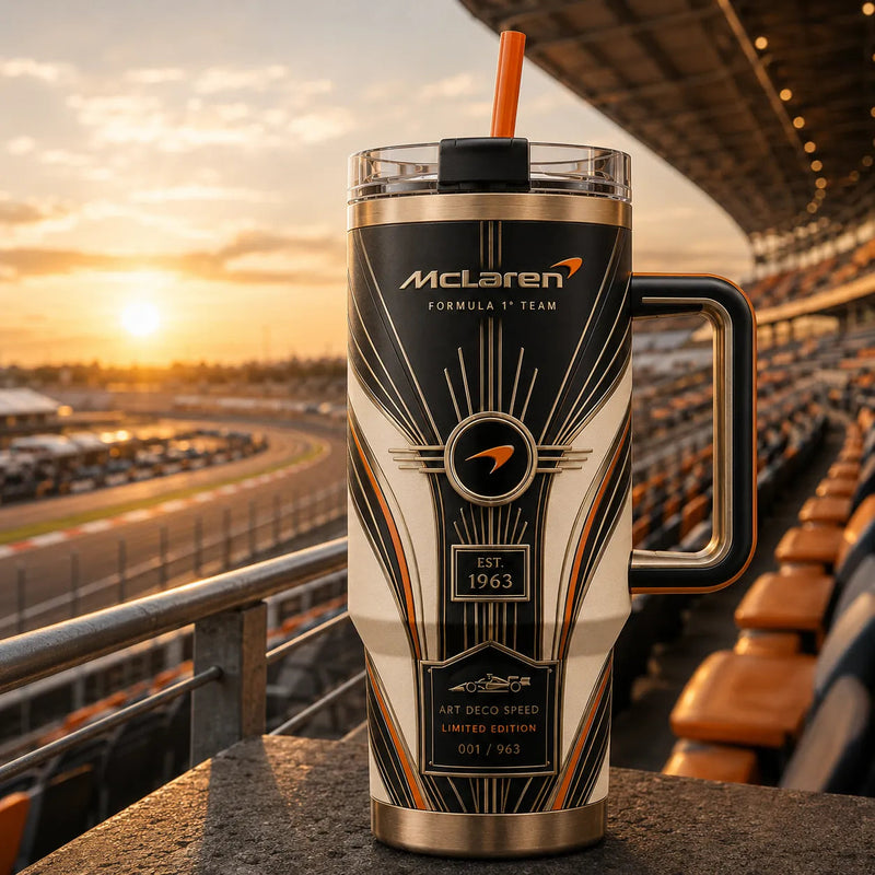 MC Art Deco Speed - Ivory, Onyx and Gold Tumbler
