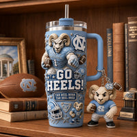 UNC Go Heels - Carolina Blue Layered Tumbler Graphic