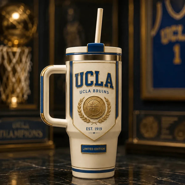 UCLA Crest, Cream and Gold - Collegiate Heritage Tumbler - main