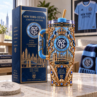 NYC - Gilded Crest and Skyline Baroque Tumbler