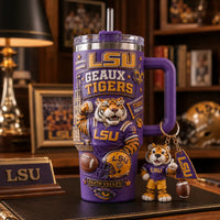 Geaux Tigers - LSU Purple and Gold Wraparound Tumbler