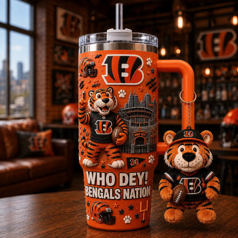 CIN Who Dey - Bengals Nation Wraparound Tumbler