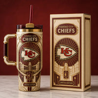 KC Arrowhead Emblem - Art Deco Tumbler Composition