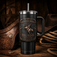 Bull Riding Finals - Copper Relief on Matte Black