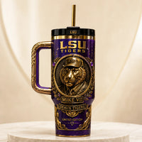 LSU Gold and Purple - The Mike VII Medallion Tumbler