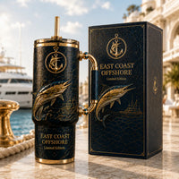 East Coast Offshore - Gold Relief Marlin on Deep Navy