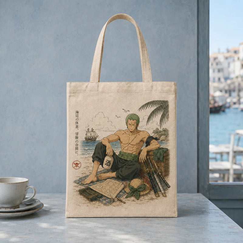 Shoreline Rest - Zoro in Muted Ukiyo Tones