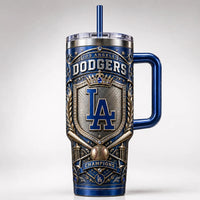 LAD Crest - Royal Blue and Antique Gold Emblem Tumbler
