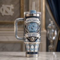 UNC Heritage Crest - Carolina Blue Ornamental Tumbler