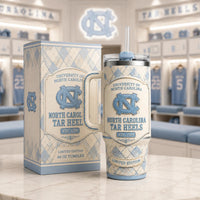 UNC Argyle Heritage - Carolina Blue Crest Tumbler