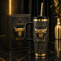 CHI Deco - Gold Bull Emblem on Black Tumbler