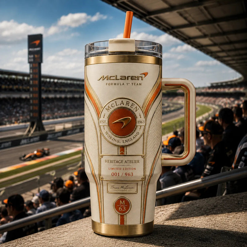 MCL Heritage Crest - Cream and Gold Tumbler Design