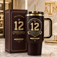 TAMU 12 - Crest, Gold Line and Maroon Field