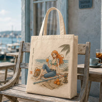 Sea Breeze and Charted Calm - Nami Tote Bag
