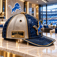 DET - Motor City Emblem in Blue and Gold