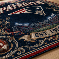 NE - Heritage Crest, Ornate Borders and a Navy Floor Composition