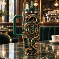 Ambition in Emerald and Gold - The Serpent Crest Tumbler