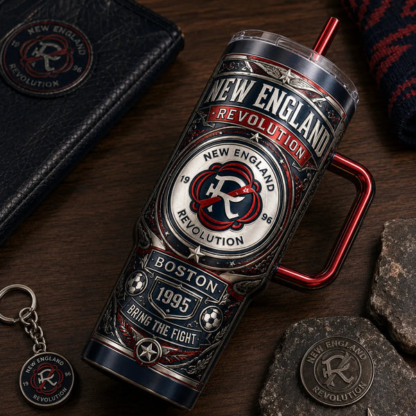 NE - Heritage Crest Tumbler in Navy, Silver and Red - main